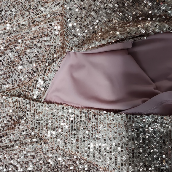 1.STATE 1.STATE Womens Sleeveless Sequin dress  Burgundy 10 - Picture 14 of 17